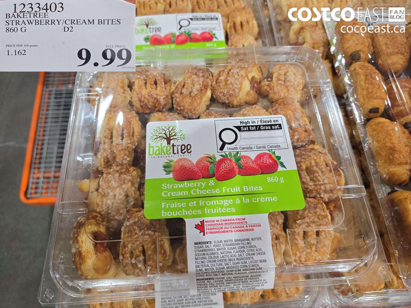 1233403 BAKETREE STRAWBERRY/CREAM BITES 860 G $9.99