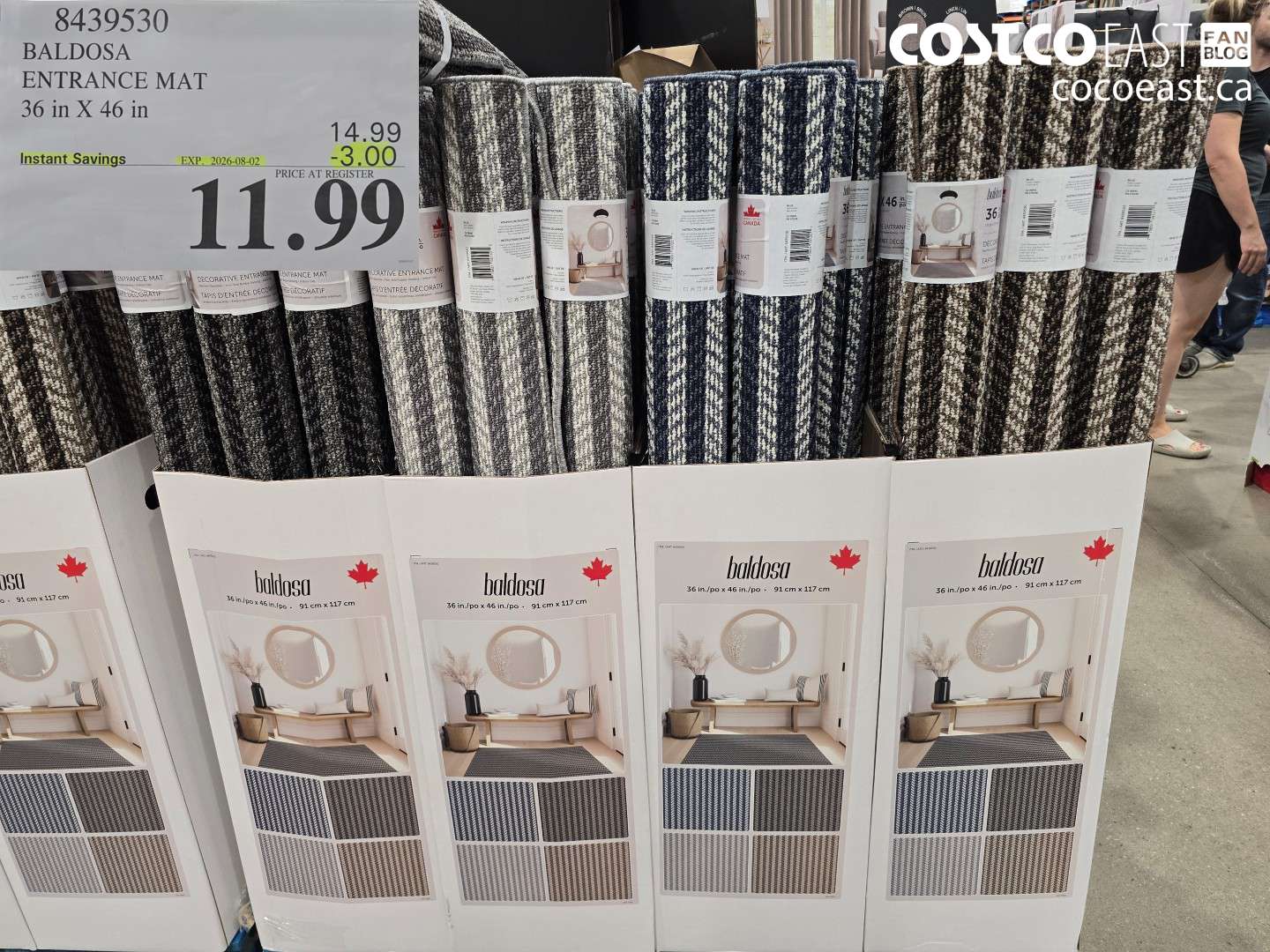 8439530 BALDOSA ENTRANCE MAT 36 IN X 46 IN ($3.00 INSTANT SAVINGS EXPIRES ON 2026-08-02) $11.99
