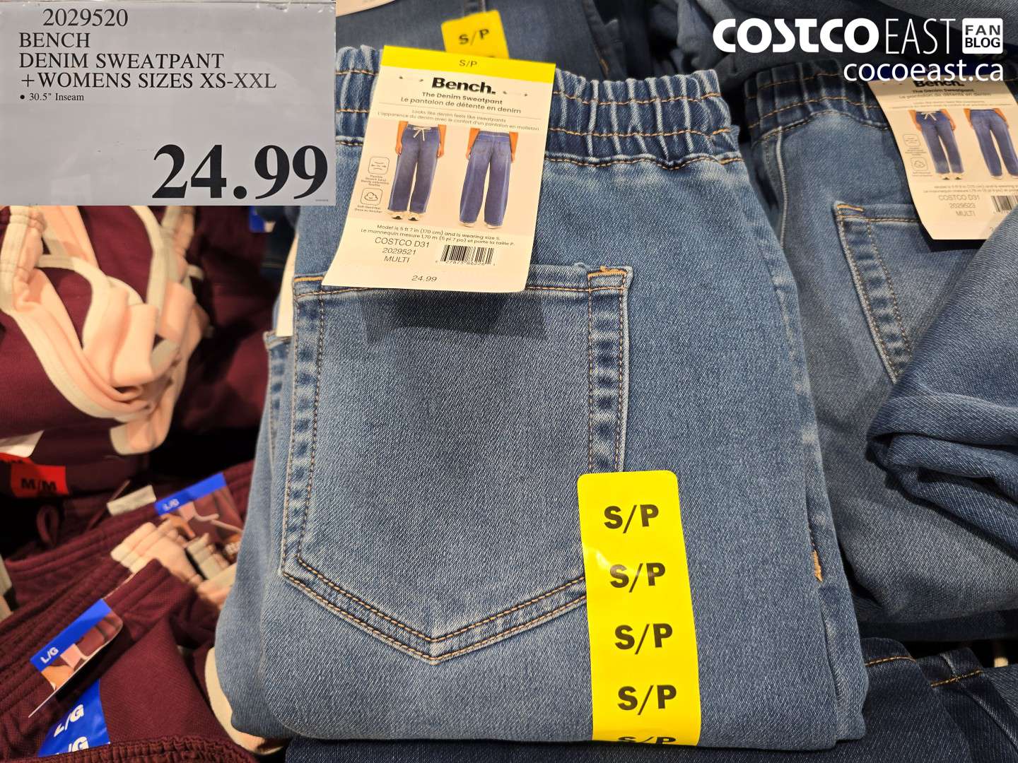 2029520 BENCH DENIM SWEATPANT WOMENS SIZES XS-XXL $24.99