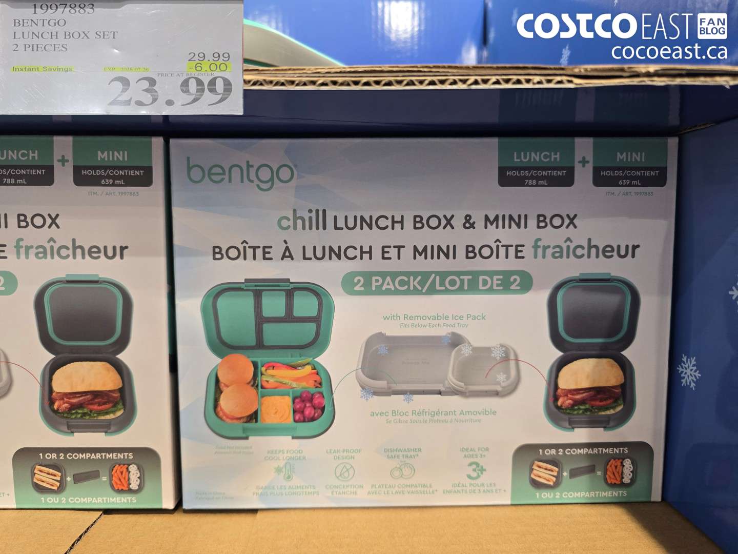 1997883 BENTGO LUNCH BOX SET 2 PIECES ($6.00 INSTANT SAVINGS EXPIRES ON 2026-07-26) $23.99