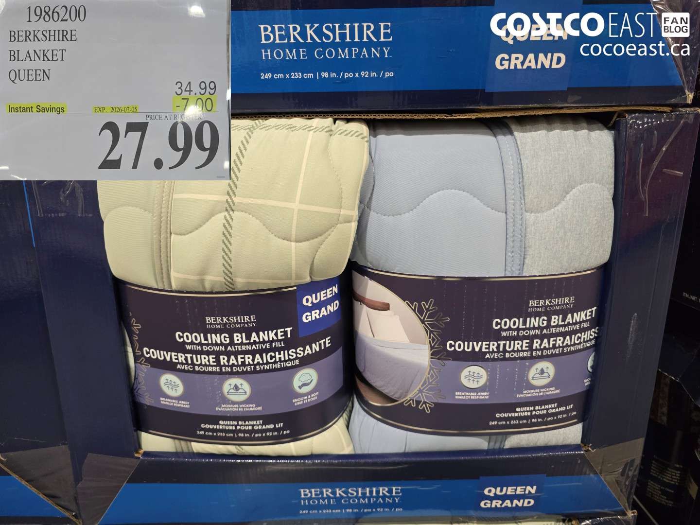 1986200 BERKSHIRE BLANKET QUEEN ($7.00 INSTANT SAVINGS EXPIRES ON 2026-07-05) $27.99