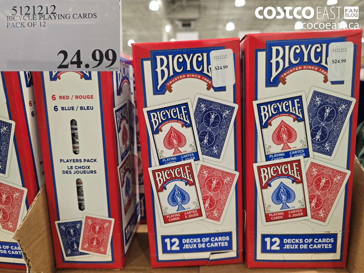 5121212 BICYCLE PLAYING CARDS PACK OF 12 $24.99