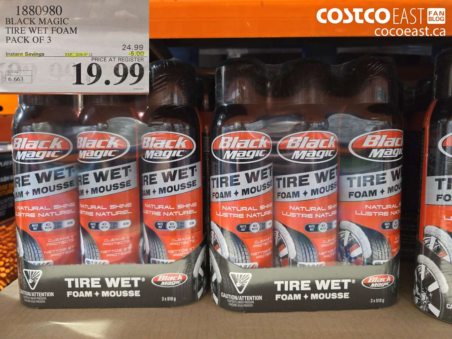 1880980 BLACK MAGIC TIRE WET FOAM PACK OF 3 ($5.00 INSTANT SAVINGS EXPIRES ON 2026-07-12) $19.99