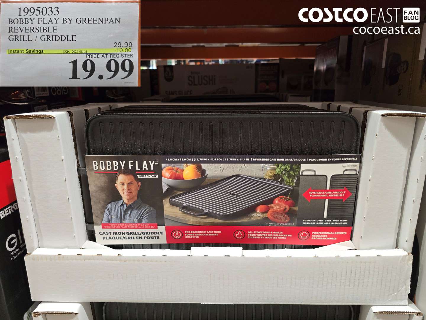 1995033 BOBBY FLAY BY GREENPAN REVERSIBLE GRILL / GRIDDLE ($10.00 INSTANT SAVINGS EXPIRES ON 2026-08-02) $19.99