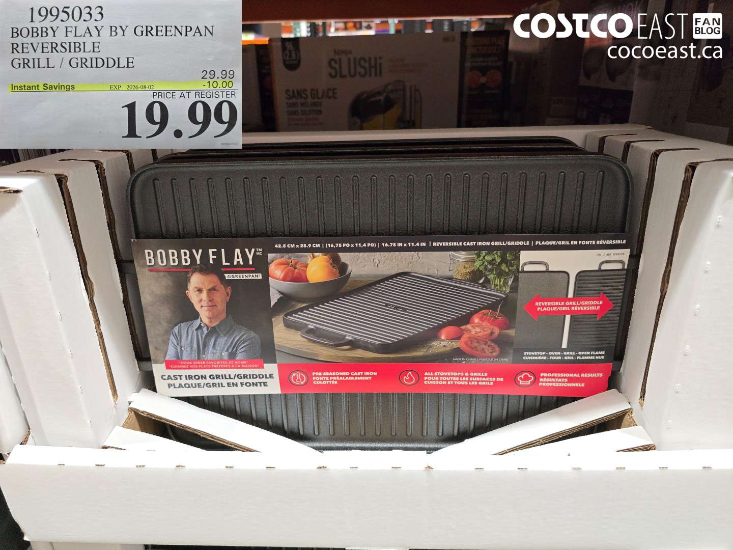 1995033 BOBBY FLAY BY GREENPAN REVERSIBLE GRILL / GRIDDLE ($10.00 INSTANT SAVINGS EXPIRES ON 2026-08-02) $19.99