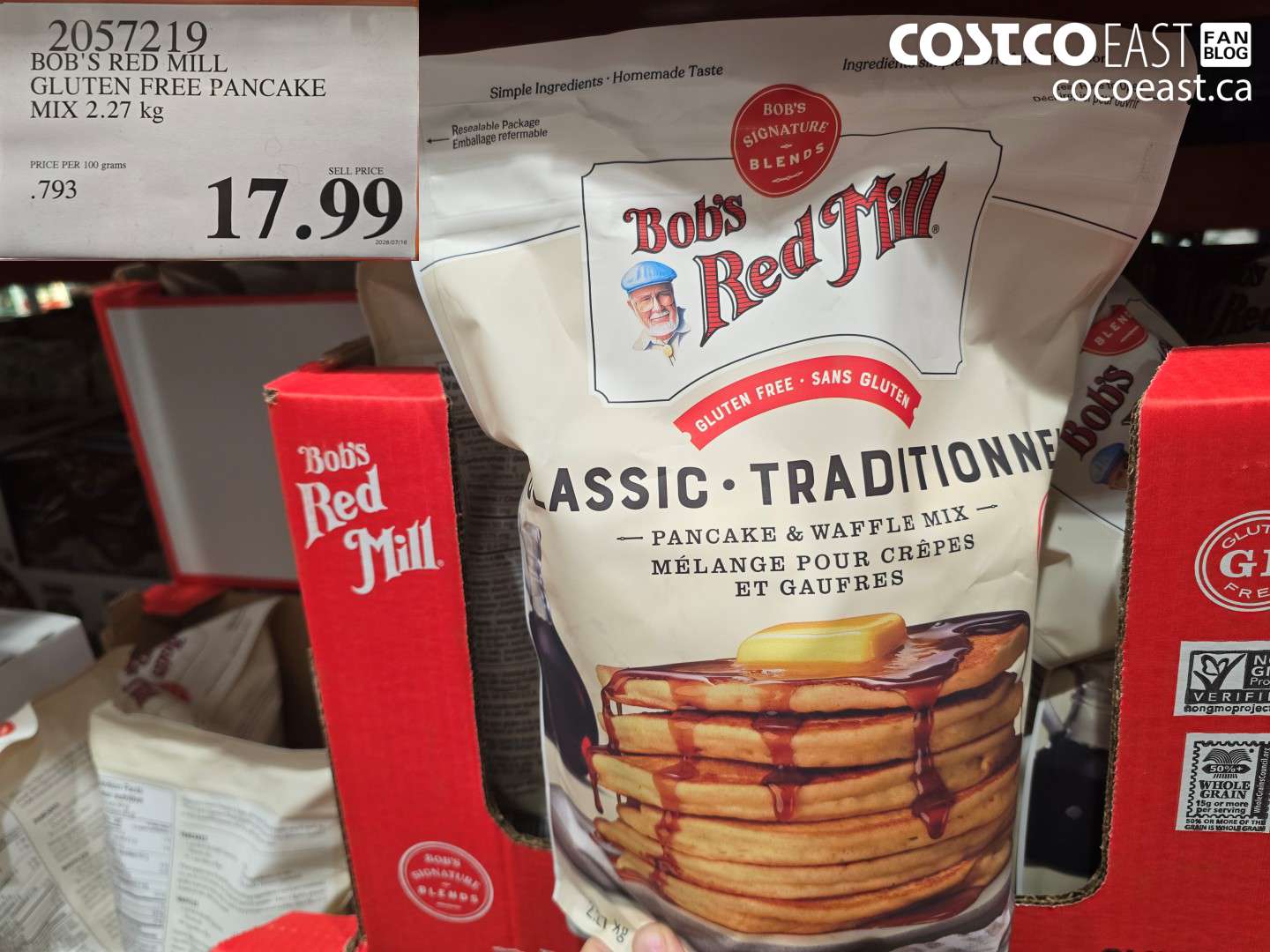 2057219 BOB'S RED MILL GLUTEN FREE PANCAKE MIX 2.27 KG $17.99