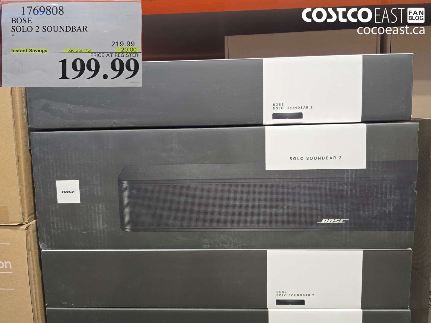 1769808 BOSE SOLO 2 SOUNDBAR ($20.00 INSTANT SAVINGS EXPIRES ON 2026-07-23) $199.99