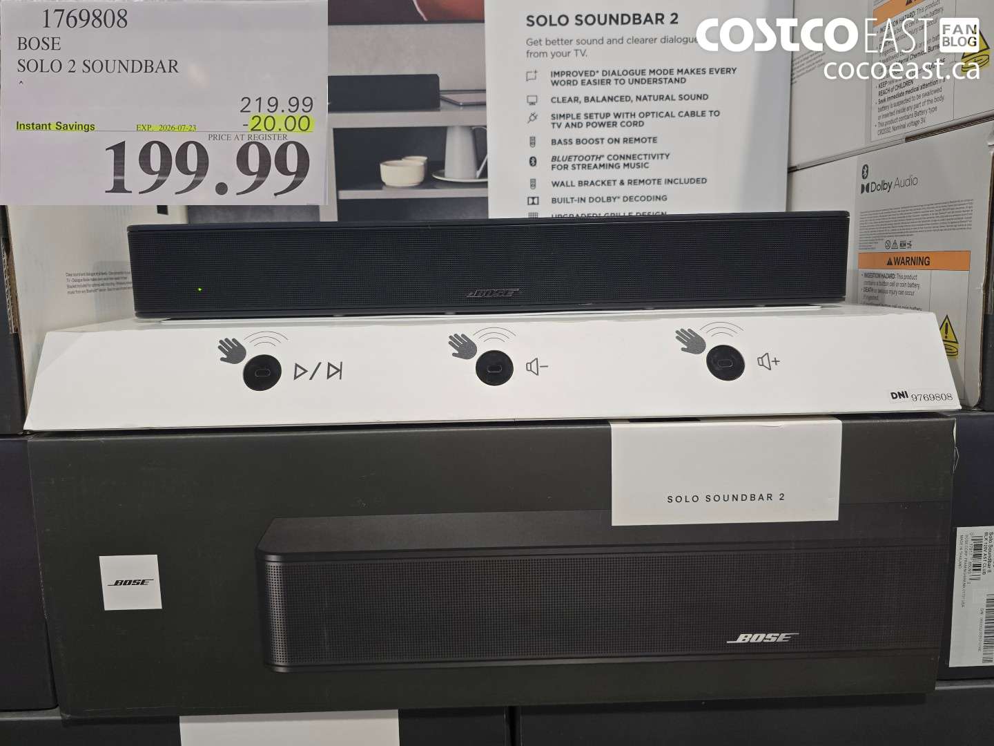 1769808 BOSE SOLO 2 SOUNDBAR ($20.00 INSTANT SAVINGS EXPIRES ON 2026-07-23) $199.99
