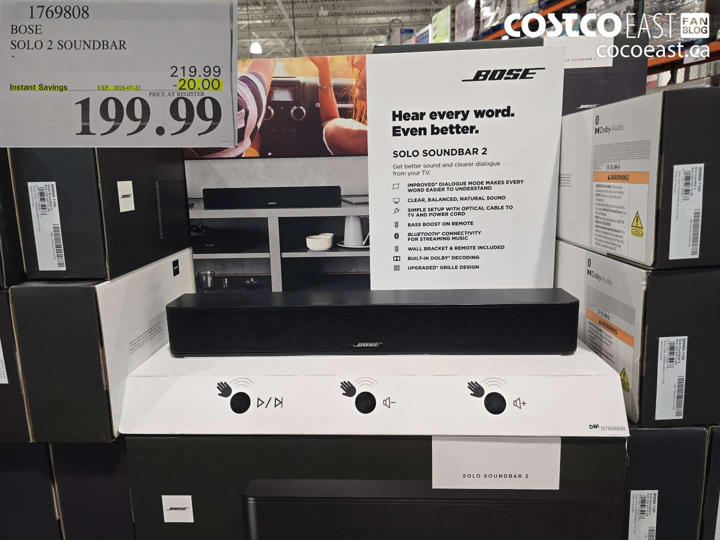 1769808 BOSE SOLO 2 SOUNDBAR ($20.00 INSTANT SAVINGS EXPIRES ON 2026-07-23) $199.99