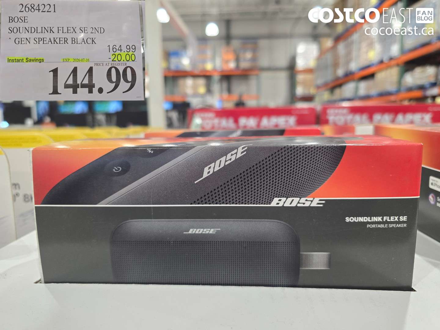 2684221 BOSE SOUNDLINK FLEX SE 2ND GEN SPEAKER BLACK ($20.00 INSTANT SAVINGS EXPIRES ON 2026-07-16) $144.99
