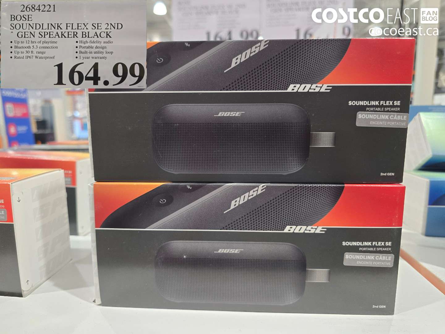 2684221 BOSE SOUNDLINK FLEX SE 2ND GEN SPEAKER BLACK $164.99