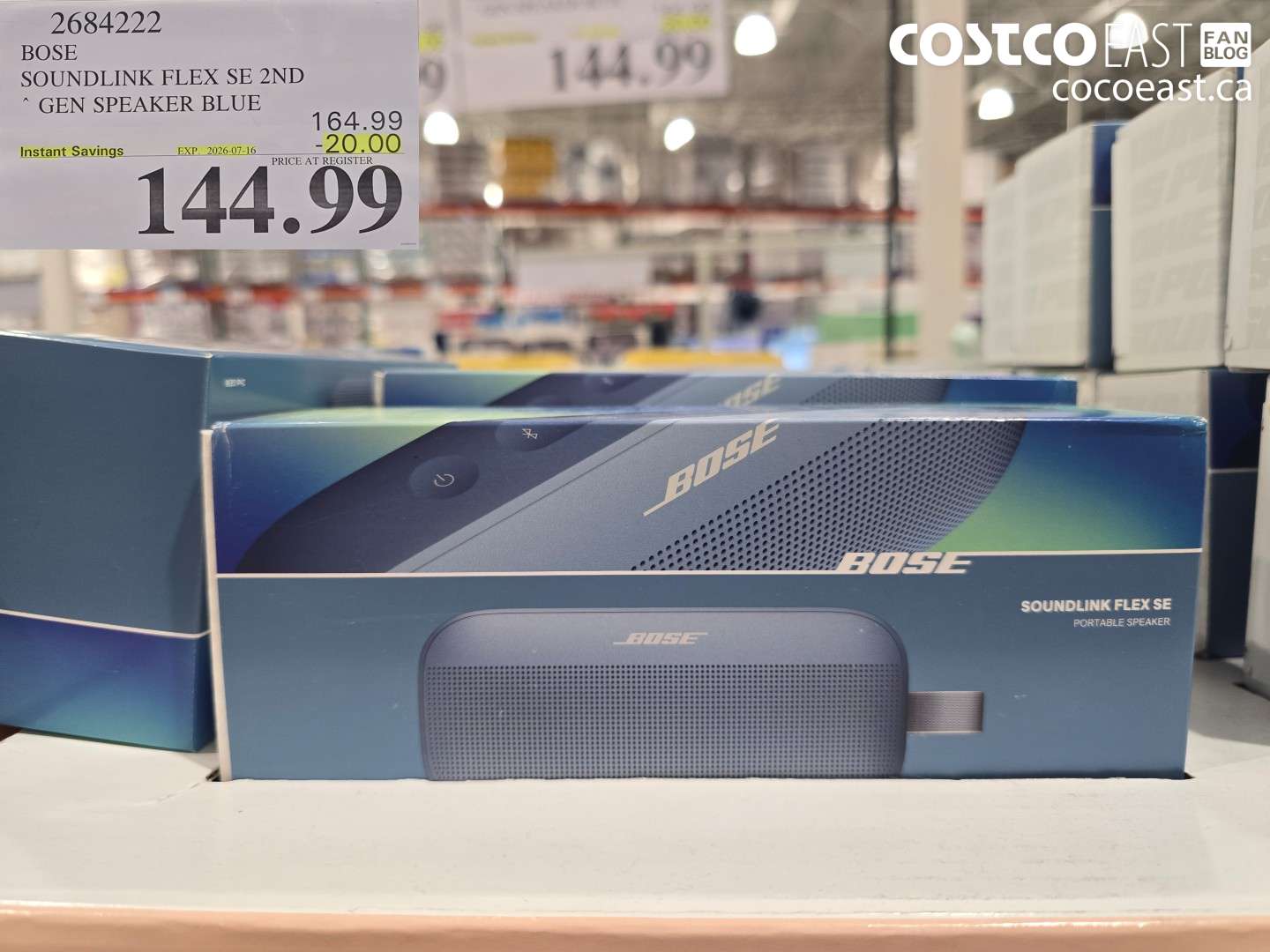 2684222 BOSE SOUNDLINK FLEX SE 2ND GEN SPEAKER BLUE ($20.00 INSTANT SAVINGS EXPIRES ON 2026-07-16) $144.99