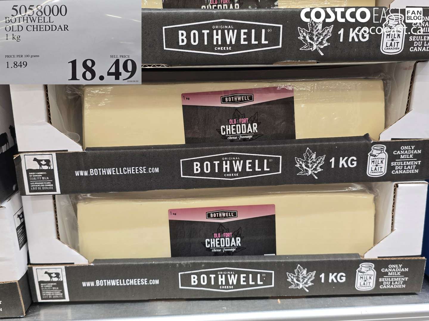 5058000 BOTHWELL OLD CHEDDAR 1 KG $18.49