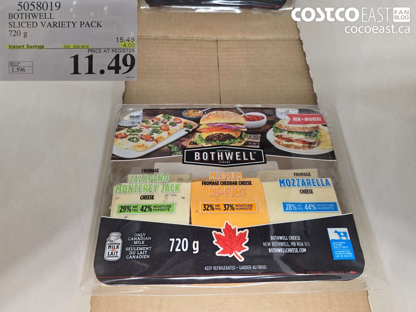 5058019 BOTHWELL SLICED VARIETY PACK 720 G ($4.00 INSTANT SAVINGS EXPIRES ON 2026-08-02) $11.49