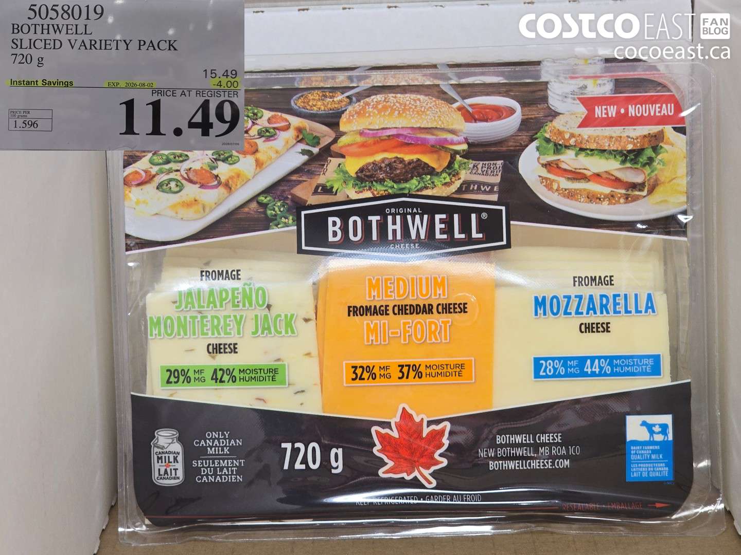 5058019 BOTHWELL SLICED VARIETY PACK 720 G ($4.00 INSTANT SAVINGS EXPIRES ON 2026-08-02) $11.49