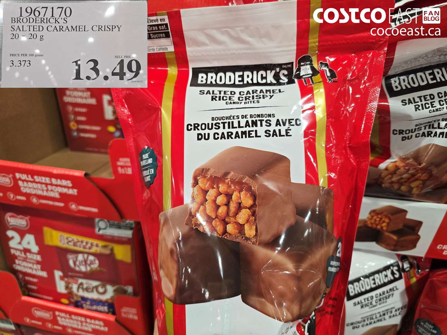 1967170 BRODERICK'S SALTED CARAMEL CRISPY 20 X 20 G $13.49