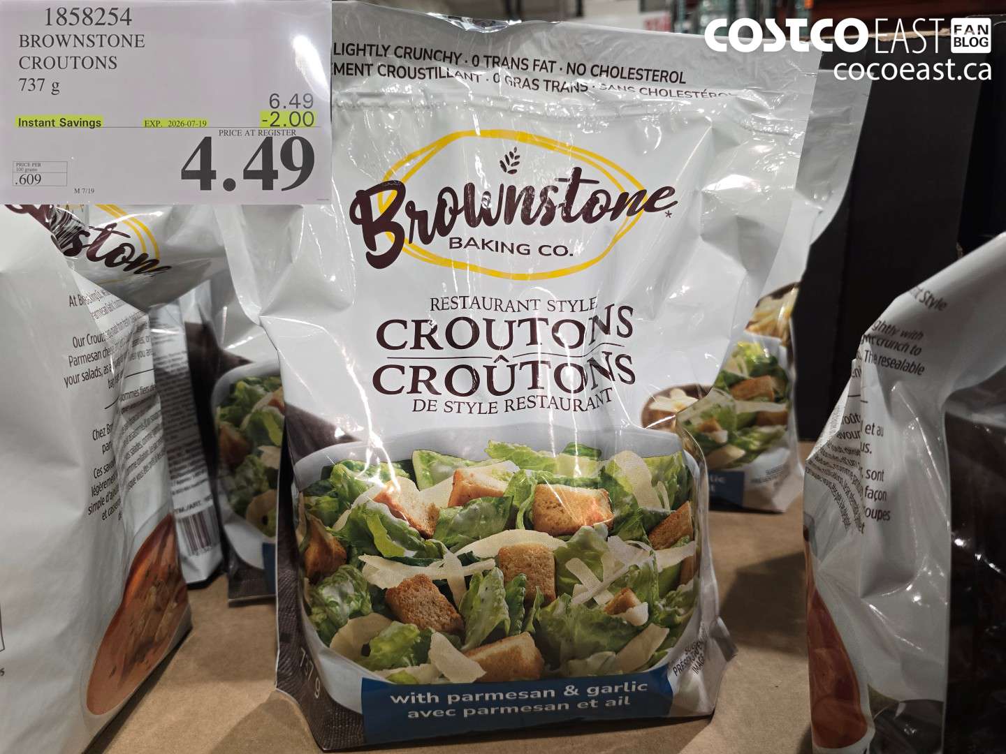 1858254 BROWNSTONE CROUTONS 737 G ($2.00 INSTANT SAVINGS EXPIRES ON 2026-07-19) $4.49