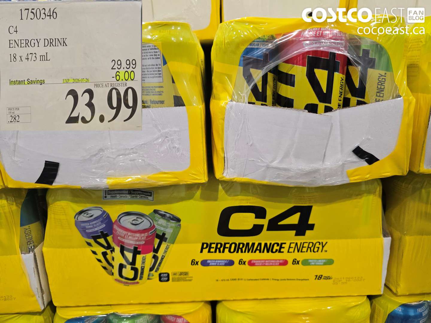 1750346 C4 ENERGY DRINK 18 X 473 ML ($6.00 INSTANT SAVINGS EXPIRES ON 2026-07-26) $23.99