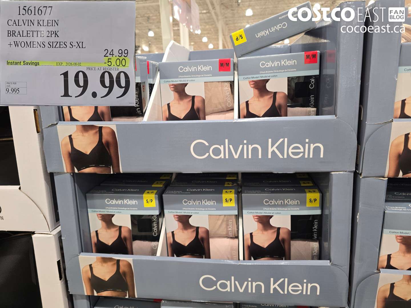 1561677 CALVIN KLEIN BRALETTE 2PK + WOMENS SIZES S-XL ($5.00 INSTANT SAVINGS EXPIRES ON 2026-08-02) $19.99