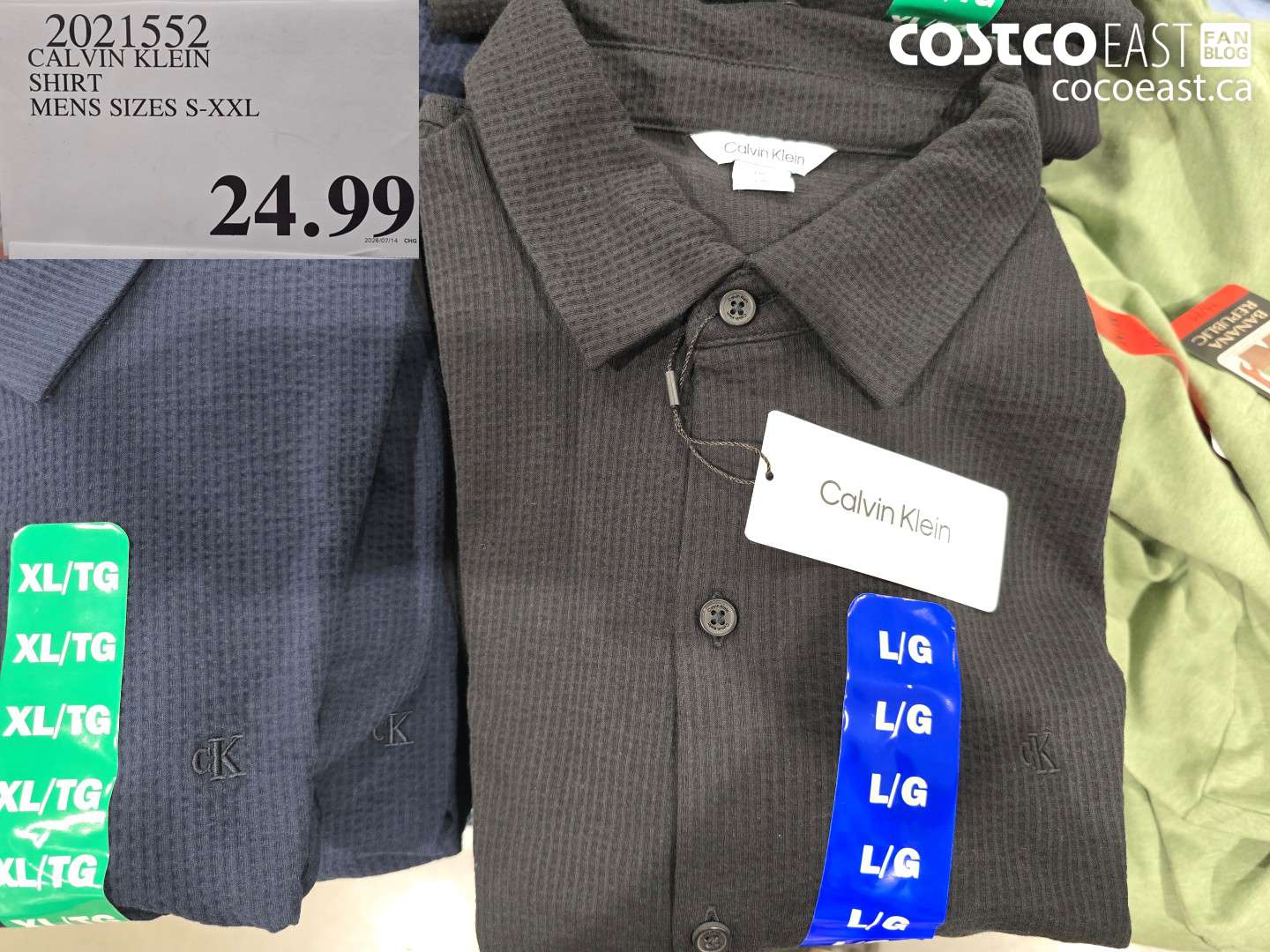 2021552 CALVIN KLEIN SHIRT MENS SIZES S-XXL $24.99