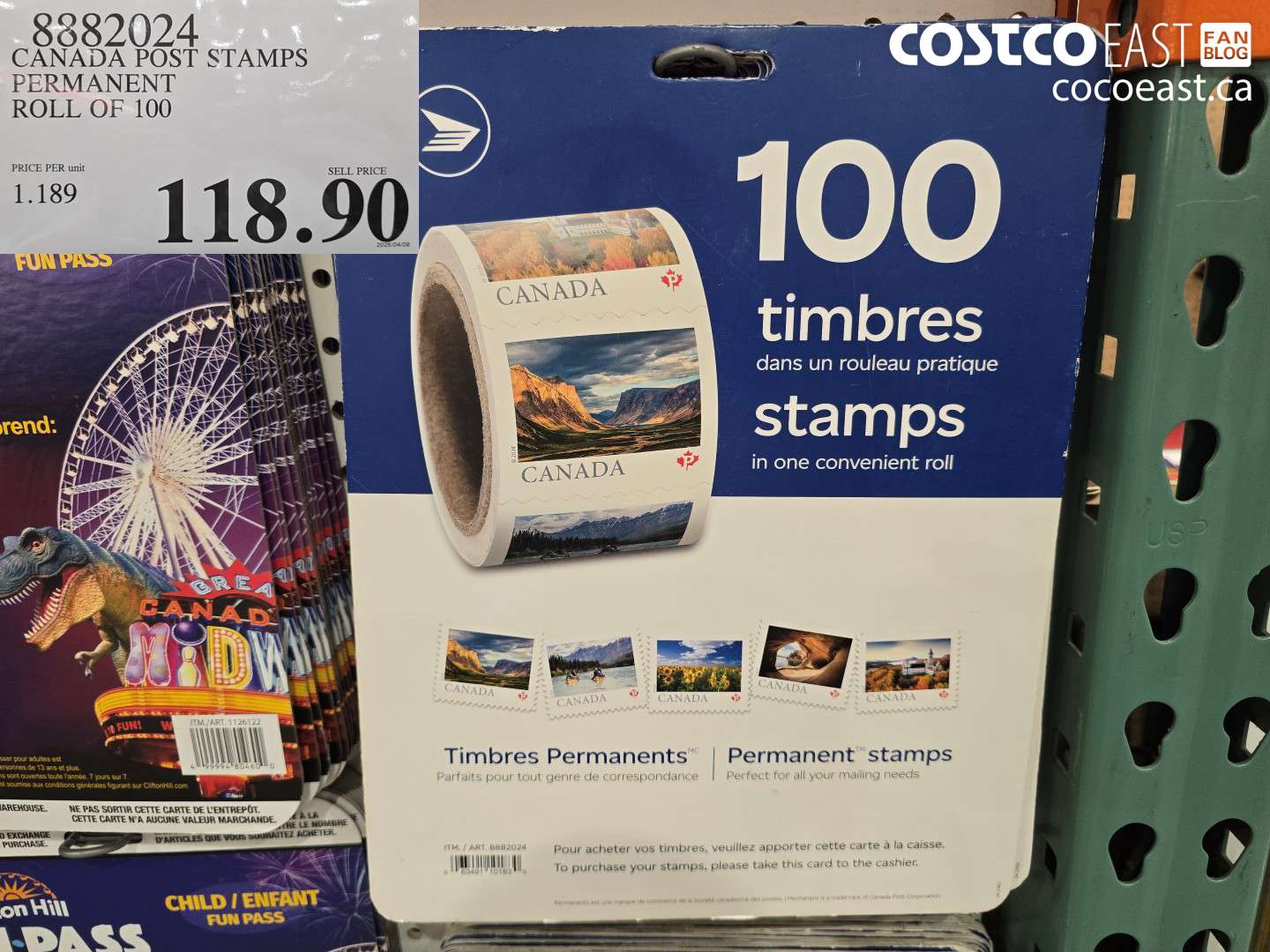 8882024 CANADA POST STAMPS PERMANENT ROLL OF 100 $118.90