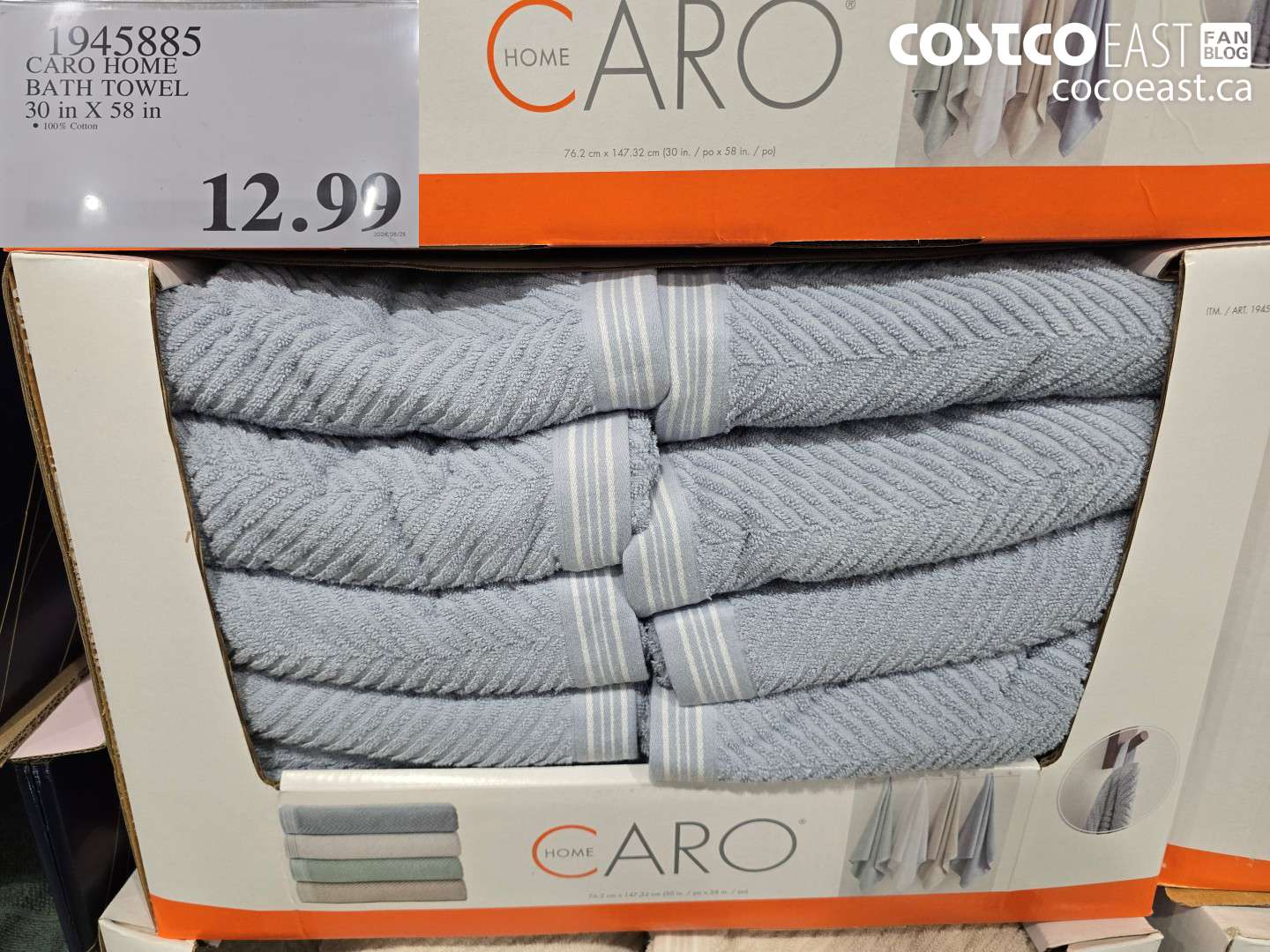 1945885 CARO HOME BATH TOWEL 30 IN X 58 IN $12.99
