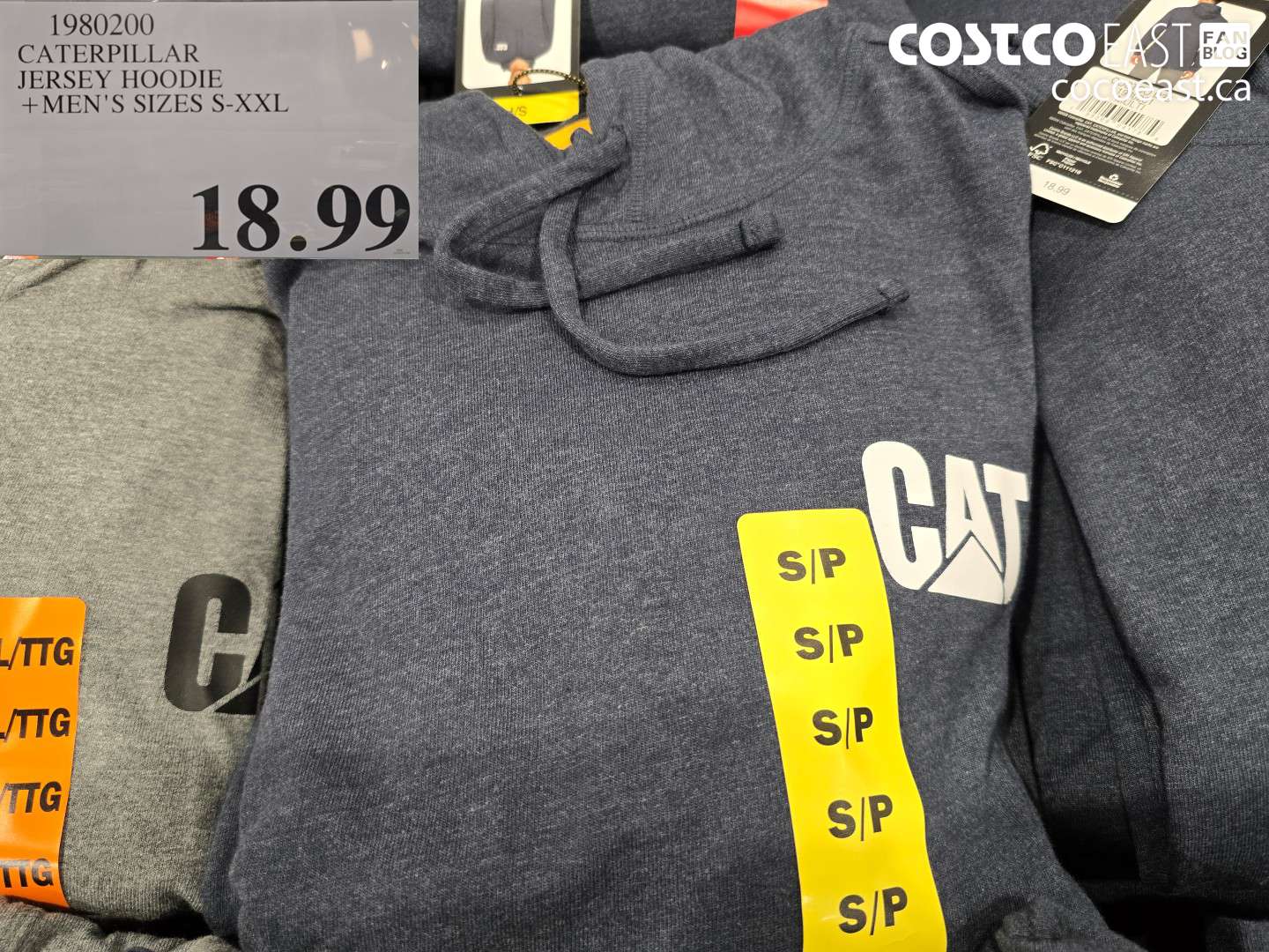 1980200 CATERPILLAR JERSEY HOODIE MEN'S SIZES S-XXL $18.99
