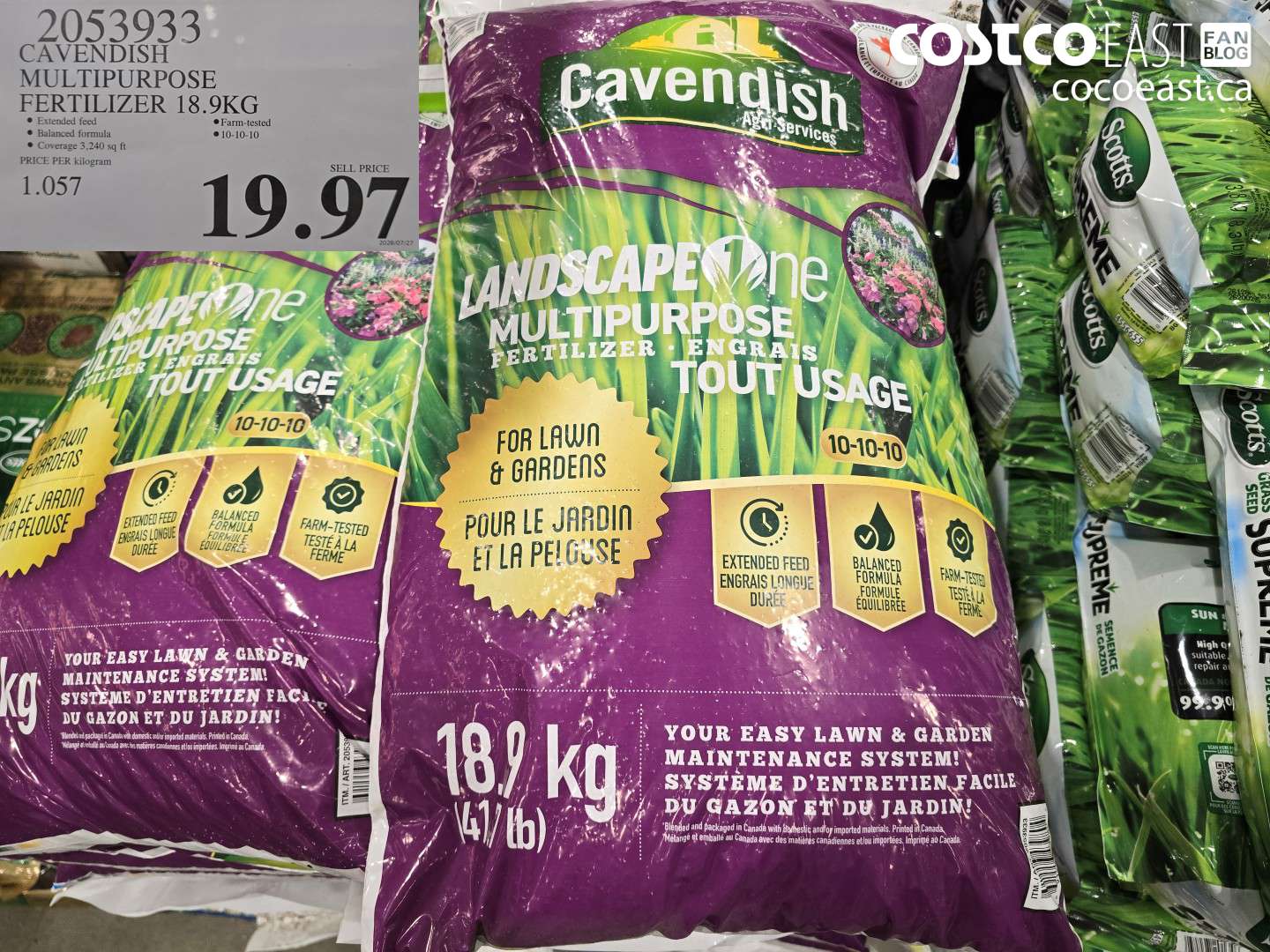 2053933 CAVENDISH MULTIPURPOSE FERTILIZER 18.9KG $19.97