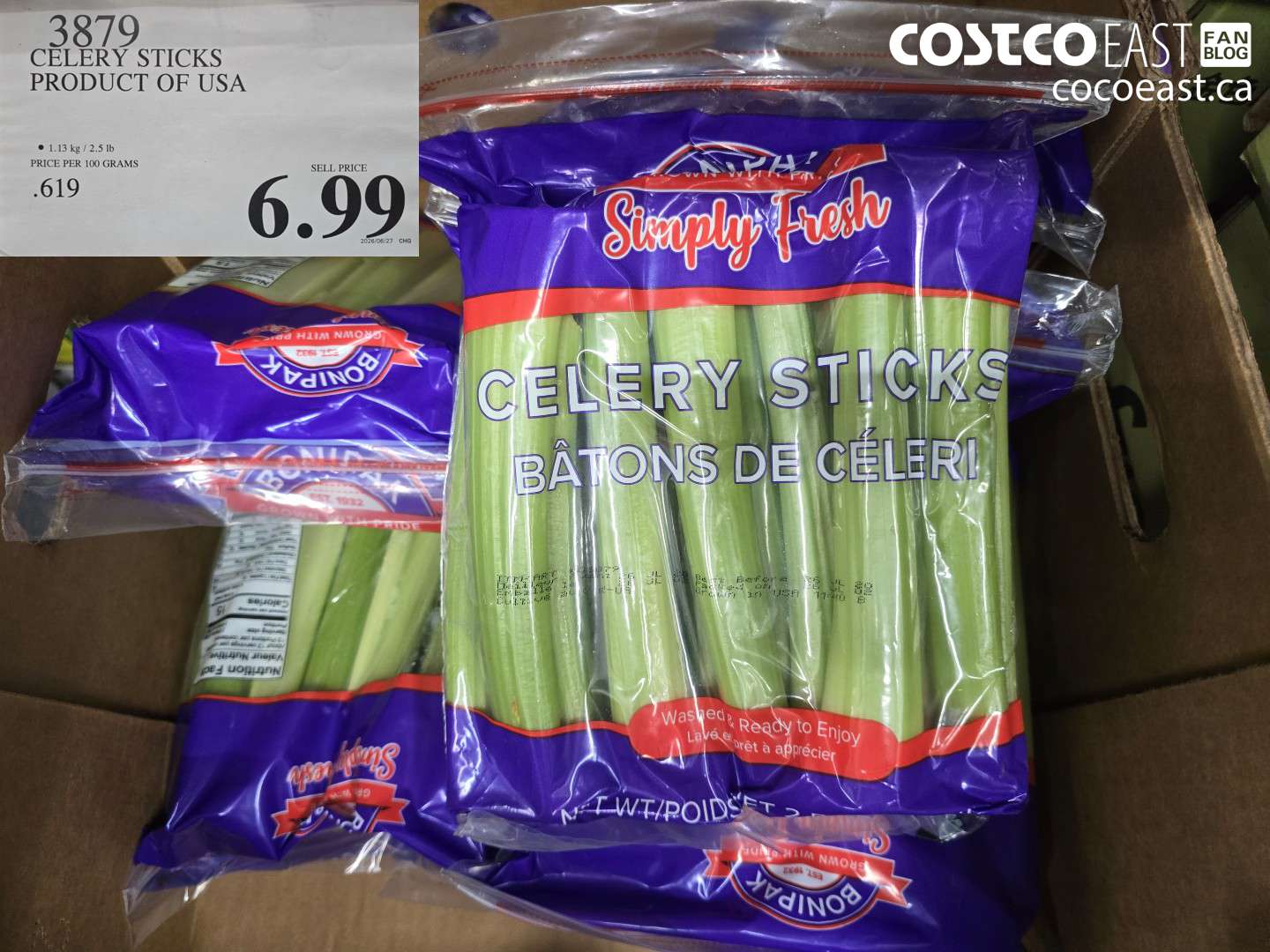 3879 CELERY STICKS PRODUCT OF USA $6.99