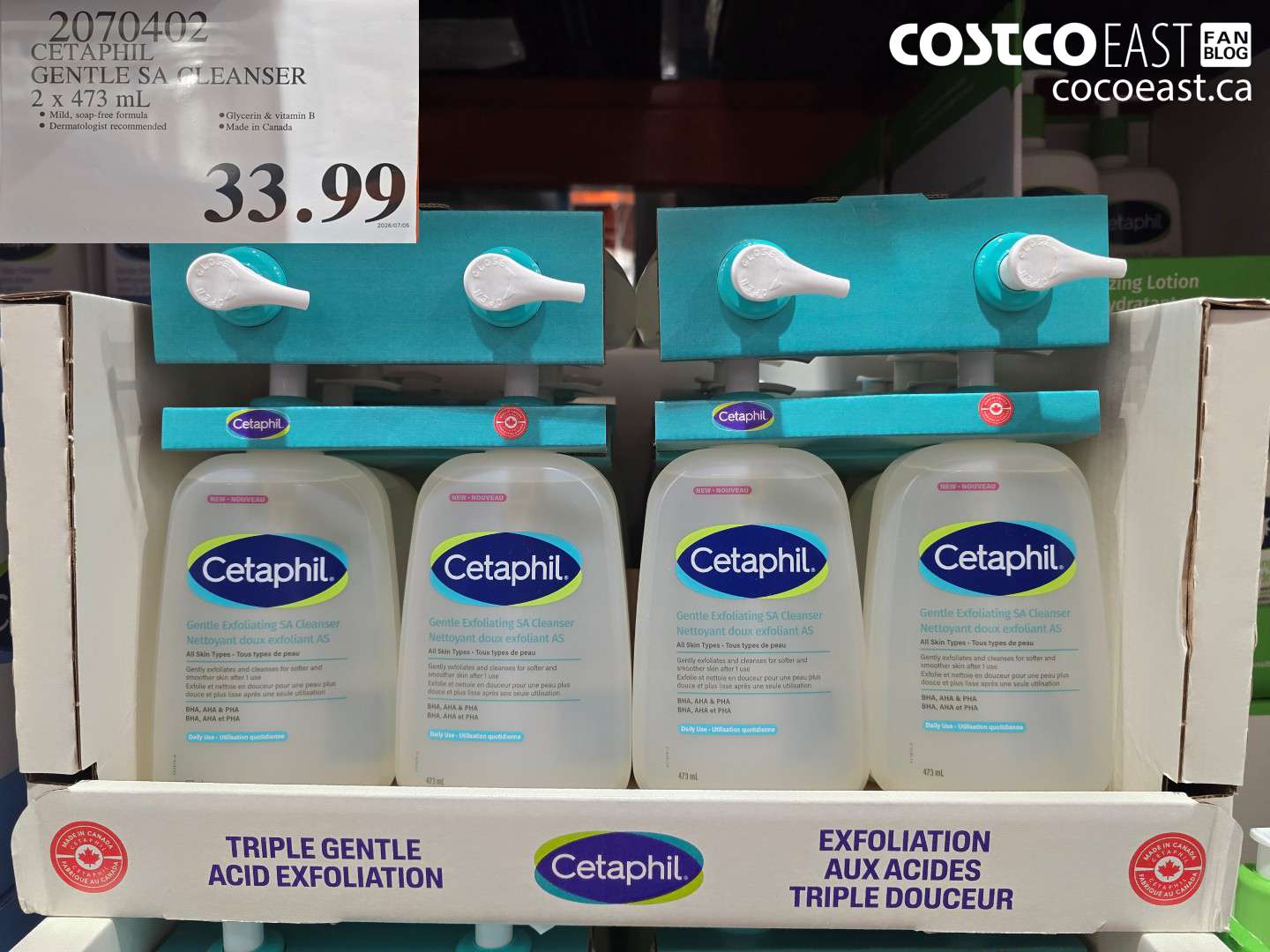 2070402 CETAPHIL GENTLE SA CLEANSER 2 X 473 ML $33.99