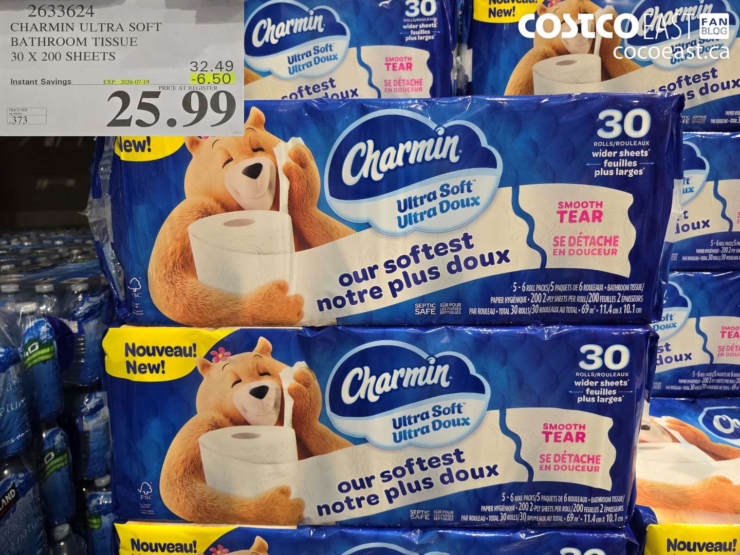 2633624 CHARMIN ULTRA SOFT BATHROOM TISSUE 30 X 200 SHEETS ($6.50 INSTANT SAVINGS EXPIRES ON 2026-07-19) $25.99
