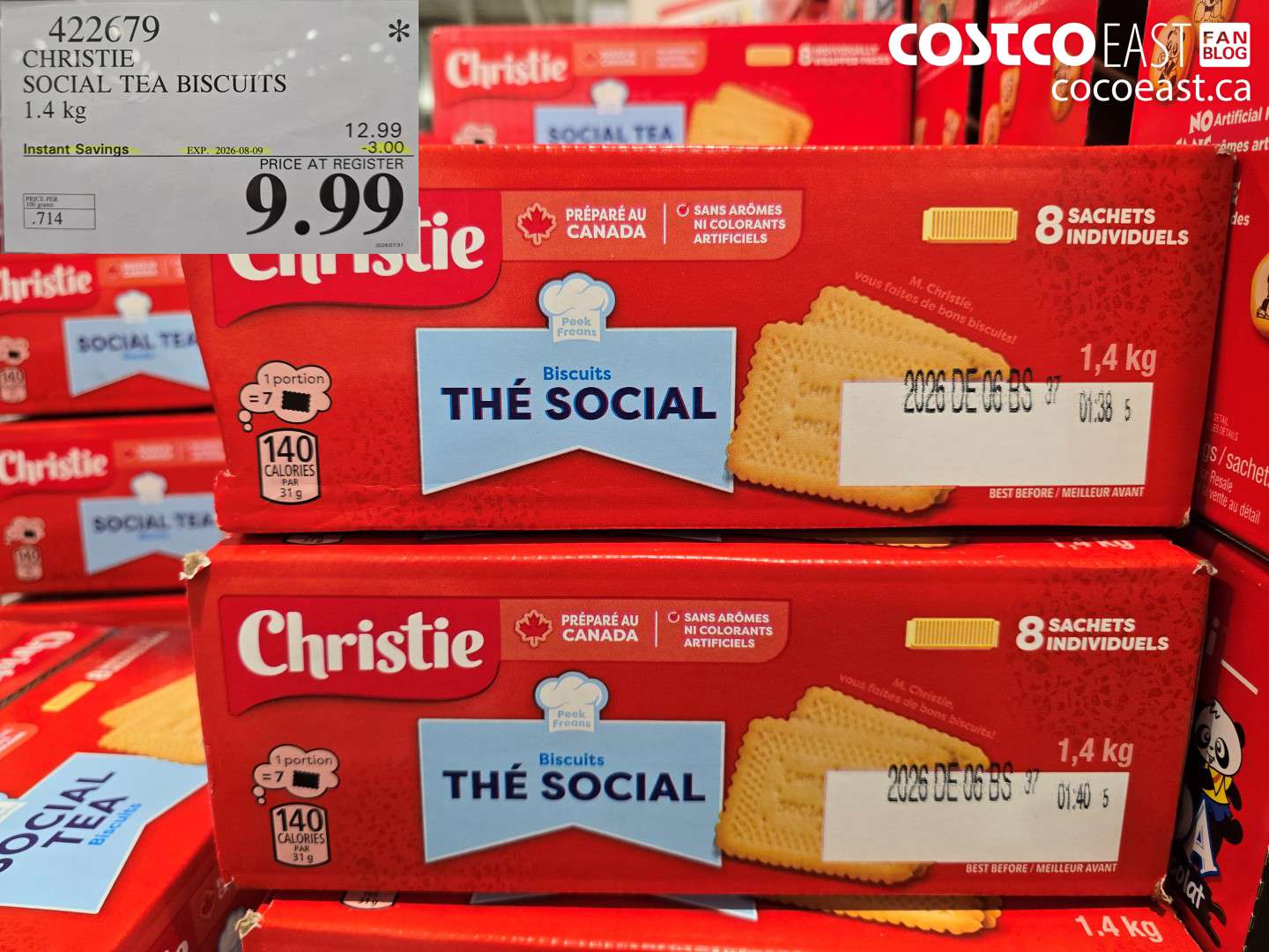 422679 CHRISTIE SOCIAL TEA BISCUITS 1.4 KG ($3.00 INSTANT SAVINGS EXPIRES ON 2026-08-09) $9.99
