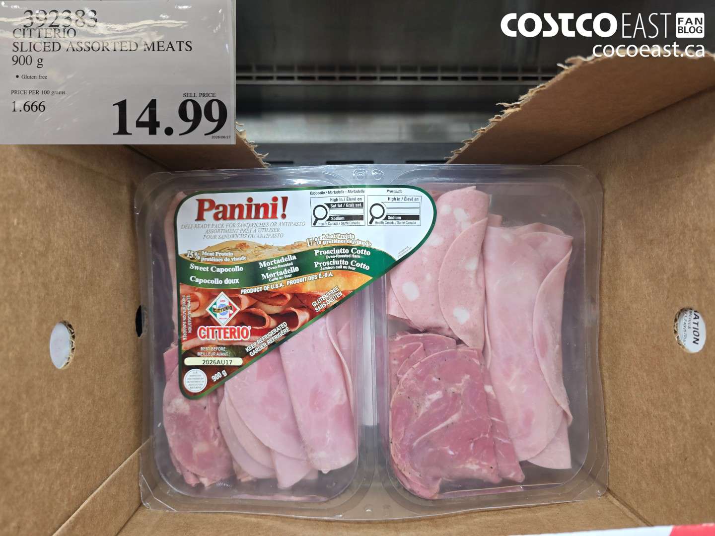 392383 CITTERIO SLICED ASSORTED MEATS 900 G $14.99