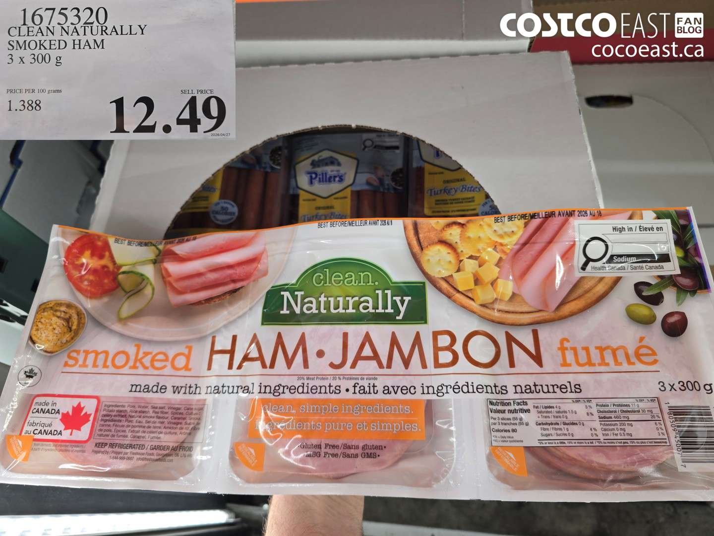 1675320 CLEAN NATURALLY SMOKED HAM 3 X 300 G $12.49