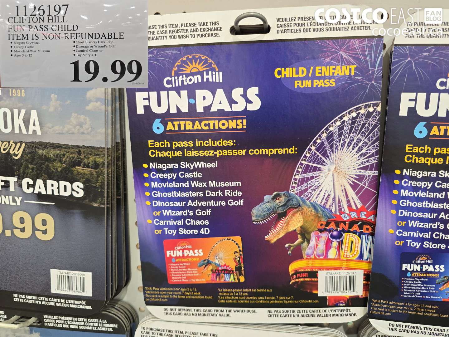 1126197 CLIFTON HILL FUN PASS CHILD ITEM IS NON-REFUNDABLE $19.99