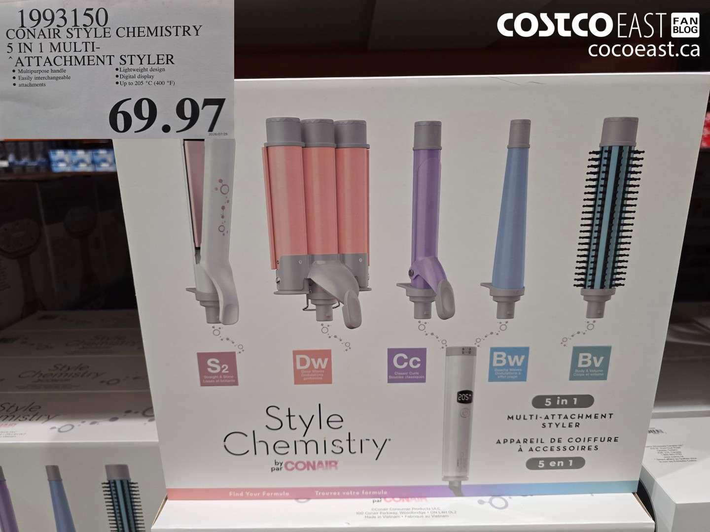 1993150 CONAIR STYLE CHEMISTRY 5 IN 1 MULTI- ATTACHMENT STYLER $69.97