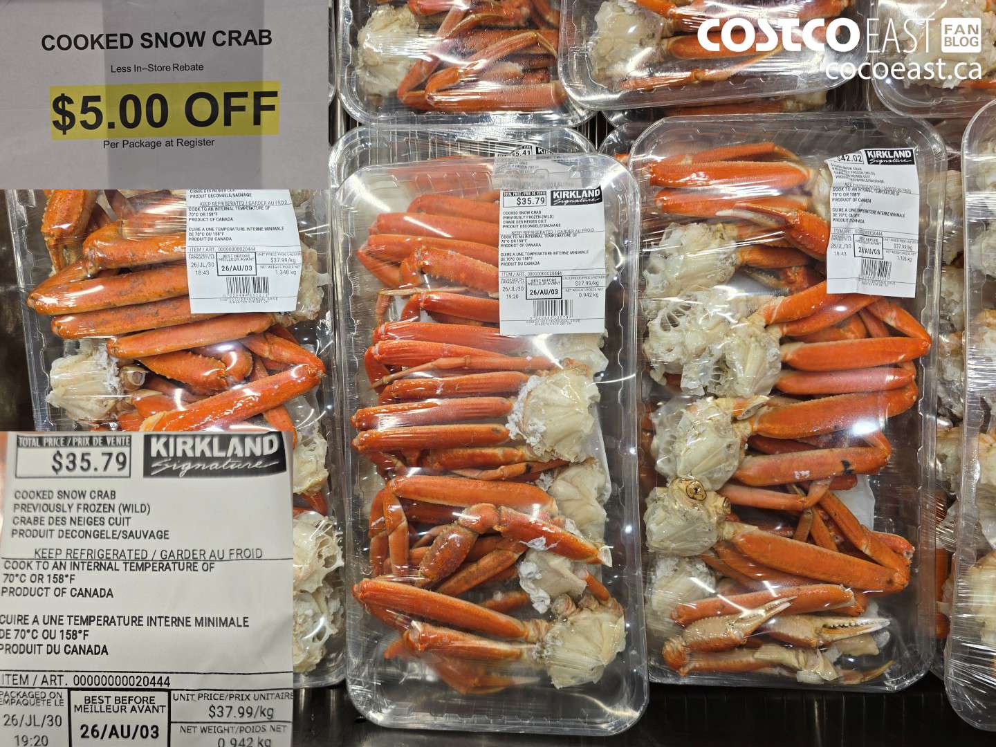 20444 COOKED SNOW CRAB ($5.00 INSTANT SAVINGS)