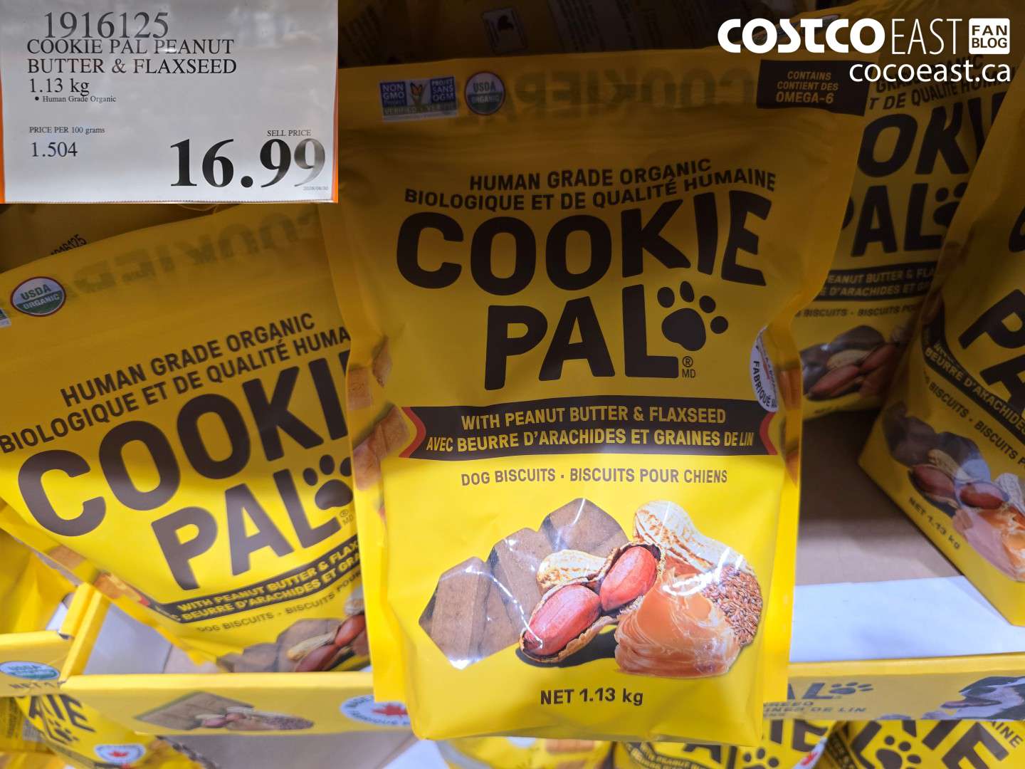 1916125 COOKIE PAL PEANUT BUTTER & FLAXSEED 1.13 KG $16.99