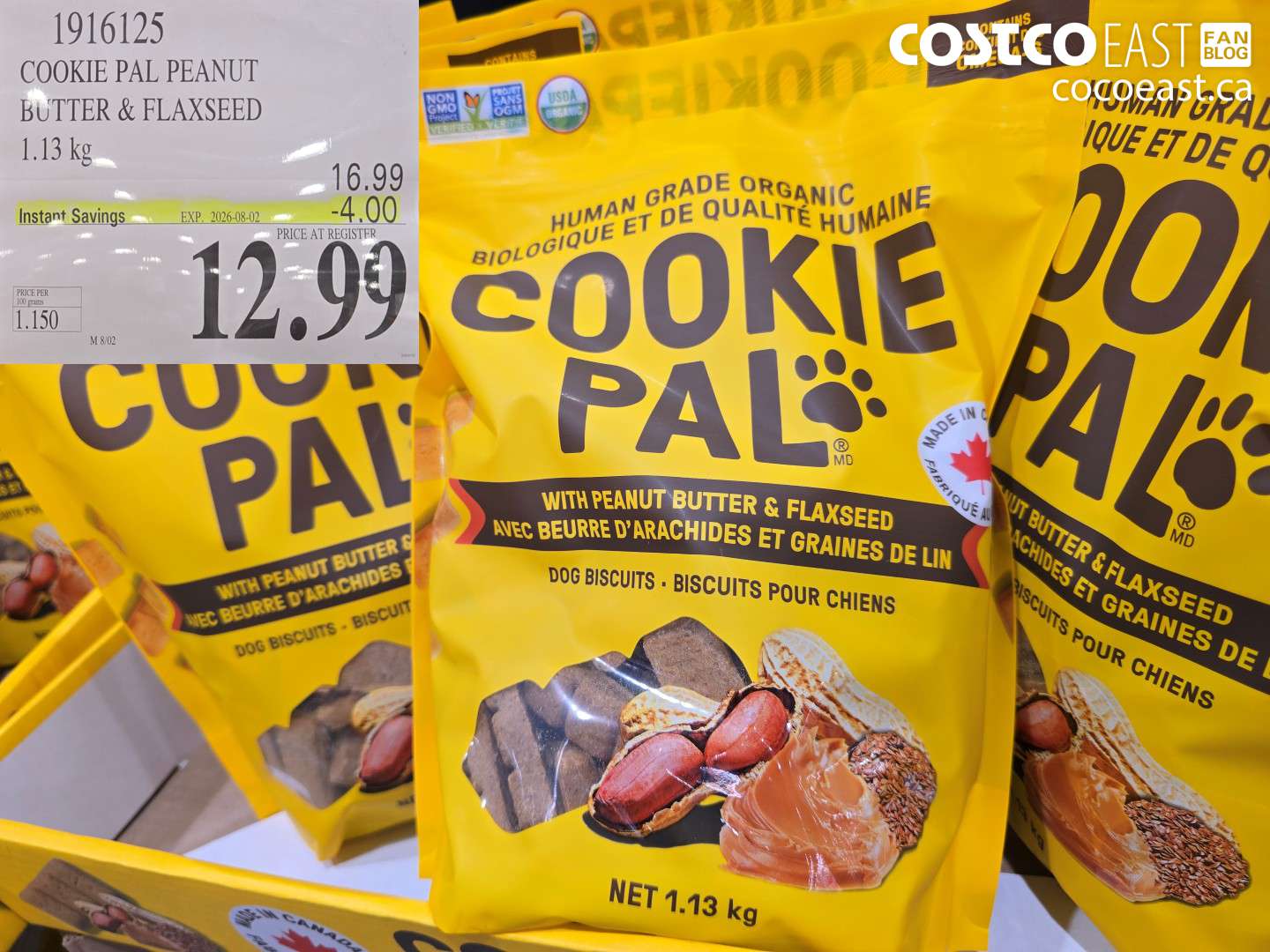 1916125 COOKIE PAL PEANUT BUTTER & FLAXSEED 1.13 KG ($4.00 INSTANT SAVINGS EXPIRES ON 2026-08-02) $12.99