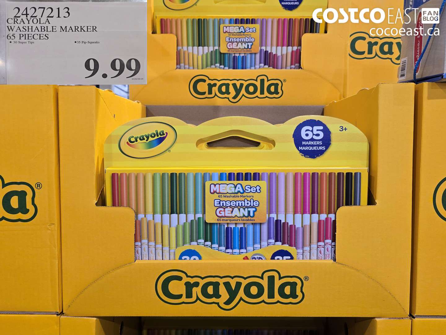 2427213 CRAYOLA WASHABLE MARKER 65 PIECES $9.99