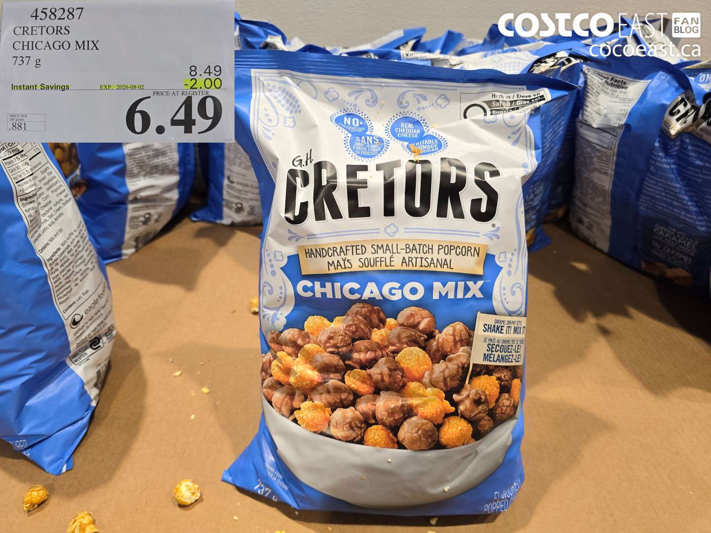 458287 CRETORS CHICAGO MIX 737 G ($2.00 INSTANT SAVINGS EXPIRES ON 2026-08-02) $6.49