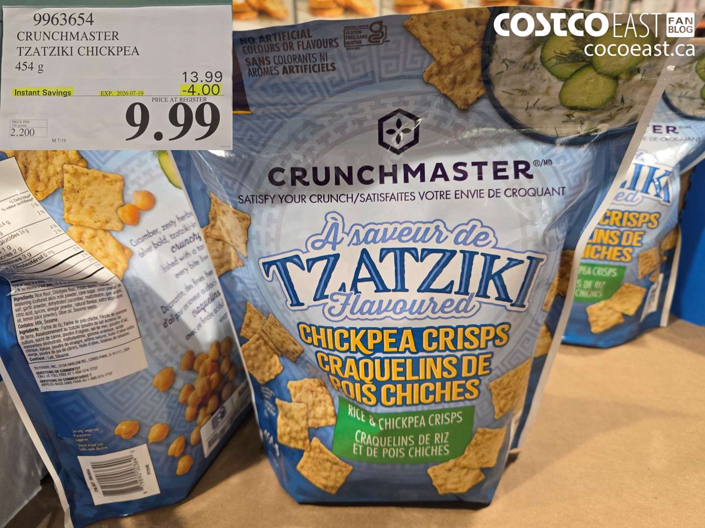 9963654 CRUNCHMASTER TZATZIKI CHICKPEA 454 G ($4.00 INSTANT SAVINGS EXPIRES ON 2026-07-19) $9.99
