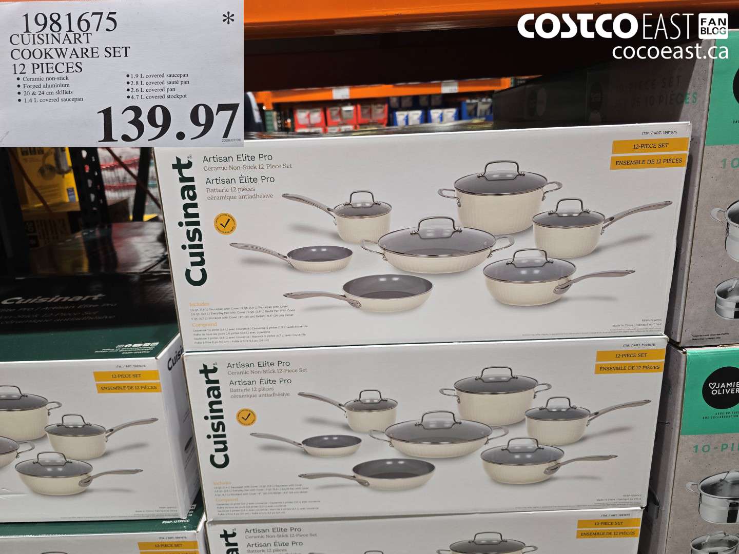 1981675 CUISINART COOKWARE SET 12 PIECES $139.97