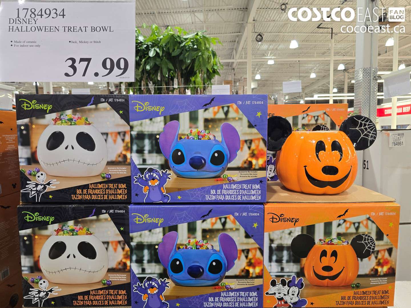 1784934 DISNEY HALLOWEEN TREAT BOWL $37.99