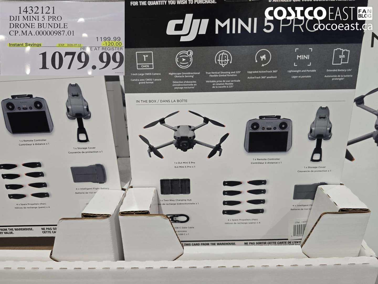 1432121 DJI MINI 5 PRO DRONE BUNDLE CP.MA.00000987.01 ($120.00 INSTANT SAVINGS EXPIRES ON 2026-07-12) $1079.99