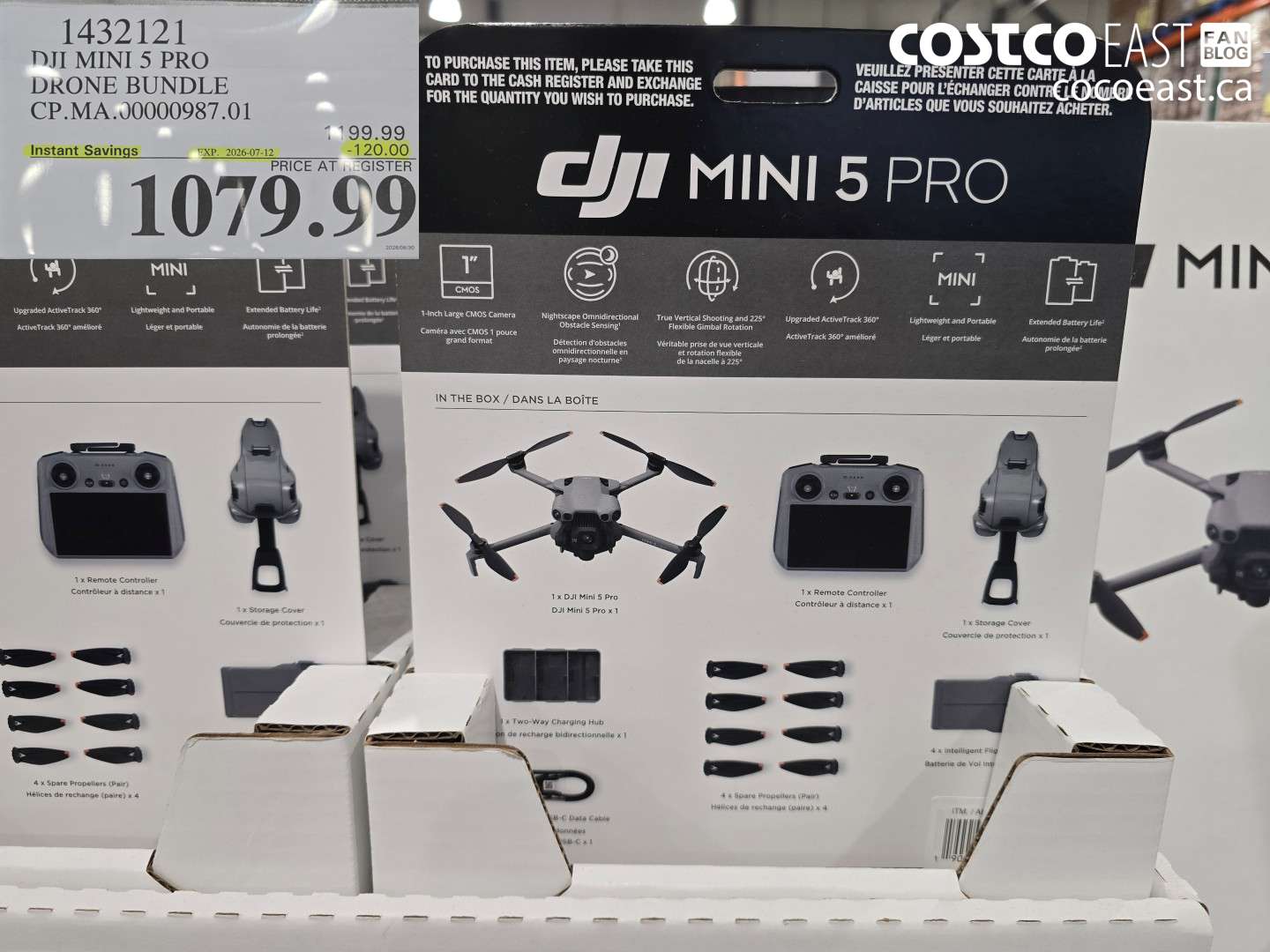 1432121 DJI MINI 5 PRO DRONE BUNDLE CP.MA.00000987.01 ($120.00 INSTANT SAVINGS EXPIRES ON 2026-07-12) $1079.99