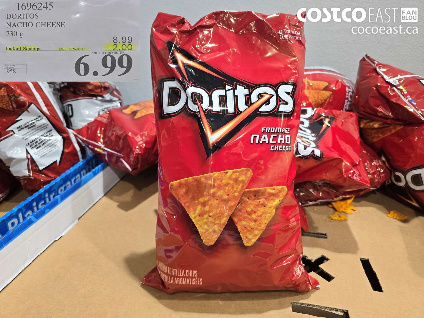 1696245 DORITOS NACHO CHEESE 730 G ($2.00 INSTANT SAVINGS EXPIRES ON 2026-07-19) $6.99