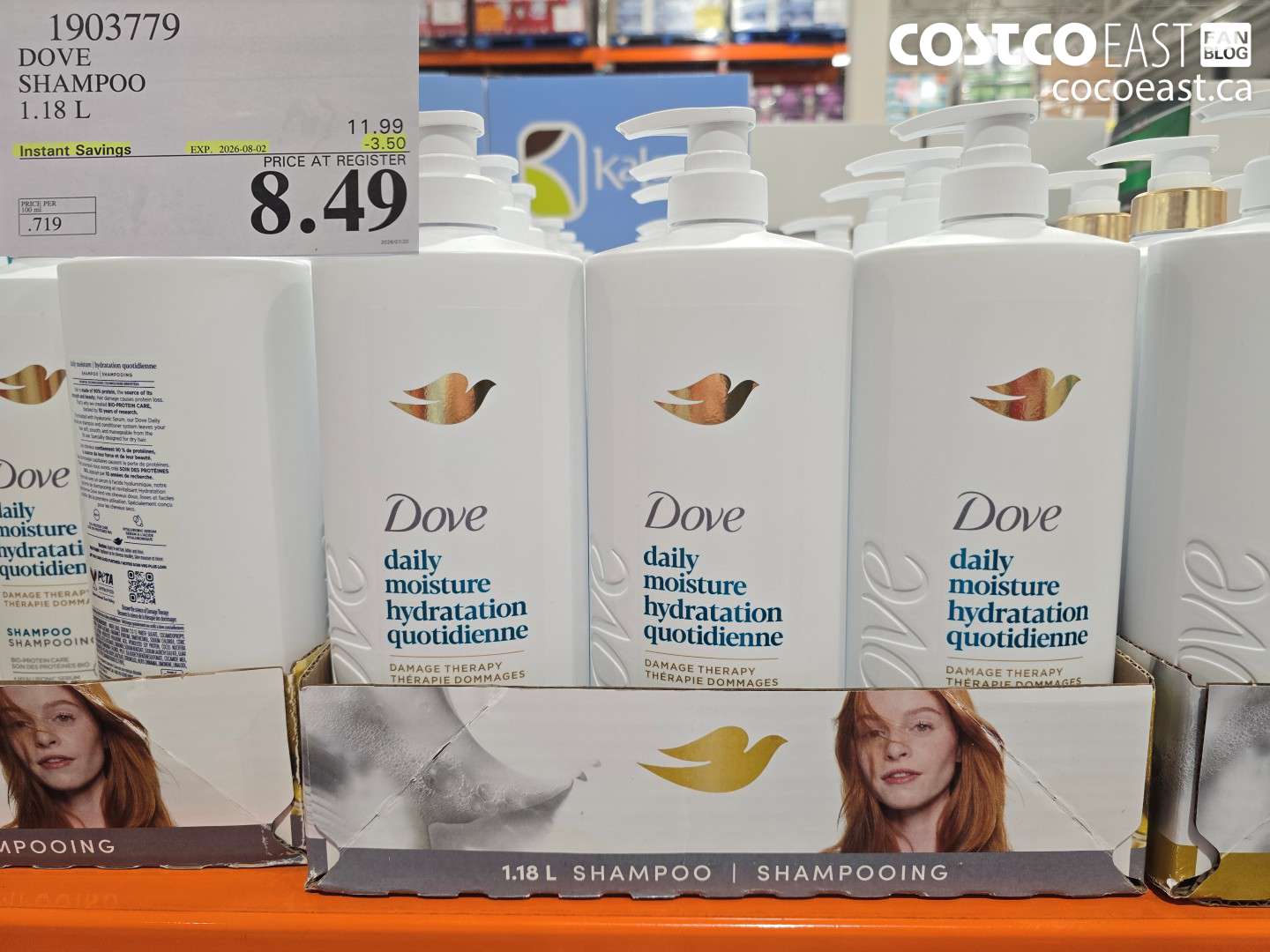 1903779 DOVE SHAMPOO 1.18 L ($3.50 INSTANT SAVINGS EXPIRES ON 2026-08-02) $8.49