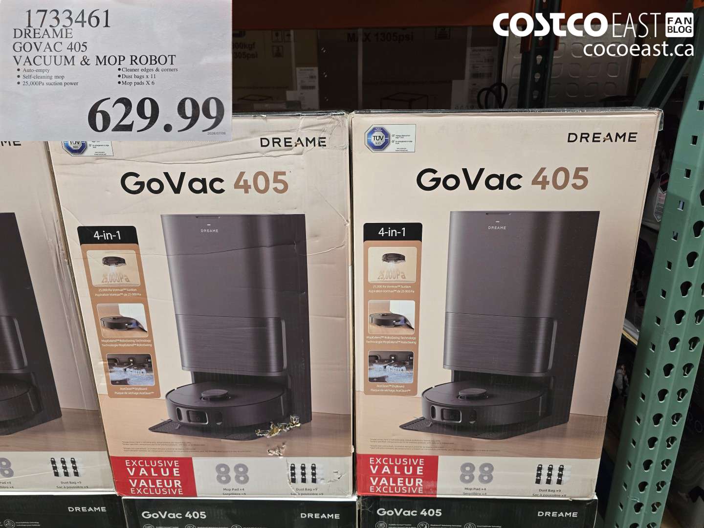 1733461 DREAME GOVAC 405 VACUUM & MOP ROBOT $629.99