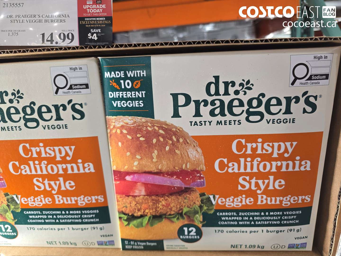 2135557 DR. PRAEGER'S CALIFORNIA STYLE VEGGIE BURGERS ($4.00 INSTANT SAVINGS EXPIRES ON 2026-07-19) $10.99